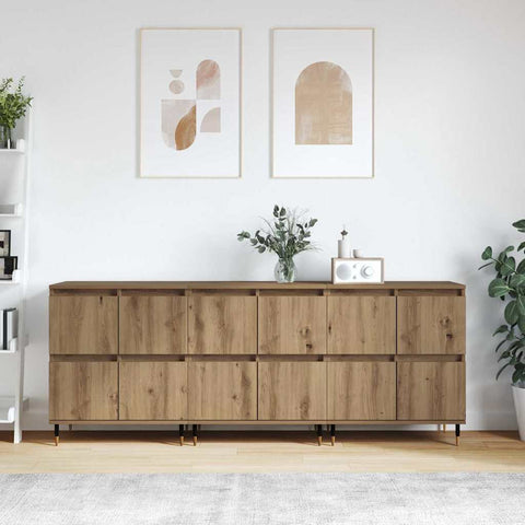 Sideboards 3 pcs Artisan oak 180 x 35 x 70 cm Engineered wood 3394510