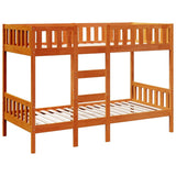Bunk Bed Wax Brown 90x190 cm Solid Wood Pine 3308606