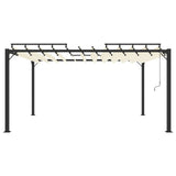 Gazebo with Louvered Roof 3x4 m Cream Fabric and Aluminium 313927