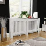ZNTS Radiator Cover White MDF 172 cm 244340