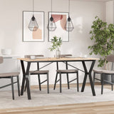 ZNTS Dining Table Y-Frame 160x80x75 cm Solid Wood Pine and Steel 3282721