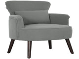 Corduroy Retro Accent Chair - Light Grey T3398P329511