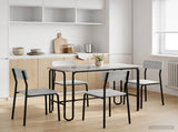 Dining Table 100 x 50 x 75 cm Engineered Wood Concrete Grey 8007697