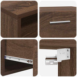 Wooden Cabinet Brown Oak 100.5 x 39 x 30 cm Engineered Wood 880248