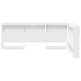 Storage Headboard White 207.5 x 137.5 x 76.5 cm Engineered Wood 3335533