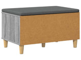 Hall Bench with Cushion with Door Grey Sonoma 60 x 38 x 46 cm 891525