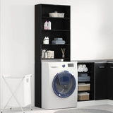 Washing Machine Cabinet Black Oak 64 x 24 x 190 cm 862668