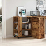 Rolling Cabinet Old Wood 60x35x75 cm Engineered Wood 856656