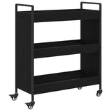 Kitchen Trolley Black Oak 70 x 30 x 82 cm Engineered Wood 879626