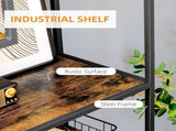 Industrial Bookcase Shelf, 6 Tier Metal Shelving, Storage Shelves for Living Room, Home Office, T3398P343097