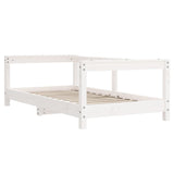 Kids Bed Frame White 70x140 cm Solid Wood Pine 834397
