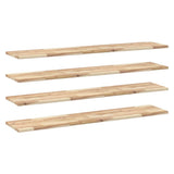 Floating Shelves 4 pcs 160x30x2 cm Untreated Solid Wood Acacia 3279390