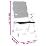 Garden Dining Set Anthracite Expanded metal mesh Medium Foldable 3084713