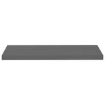 ZNTS Floating Wall Shelves 4 pcs High Gloss Grey 80x23.5x3.8 cm MDF 323795
