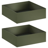 Garden Planter 2 pcs Olive Green 100 x 100 x 30 cm 8005085