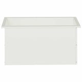 Garden Planter with LED 2 pcs White 40 x 80 x 40 cm Steel 8008157