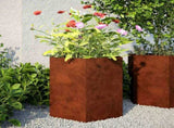 Garden Planters 2 pcs Hexagon 46x40x45 cm Weathering Steel 851121