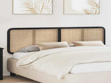 Headboard with Headboard Black 180 x 55x 3 cm Rattan 42011572