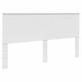 Bed Frame with Headboard White 200 x 200 cm Solid Pine Wood 3409309
