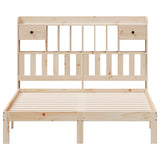 Bookcase Bed without Mattress 140x200cm Solid Wood Pine 3322601