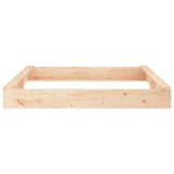 Sandbox with Seats Square Solid Wood Pine 825037