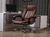 Home Office Chair Microfibre Desk Chair with Reclining Function Armrests Swivel Wheels Footrest T3398P328239