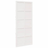 Barn Door White 100 x 2.5 x 208 cm Solid Pine Wood 870414