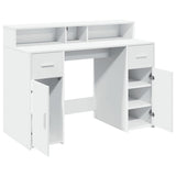 Desk with LED Lights White 120x55x91 cm Engineered Wood 3309411