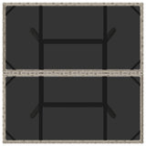 Garden Table with Glass Top Light Grey 80x80x75 cm Poly Rattan 368131