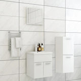 Bathroom Furniture Set White Engineered Wood 3071171