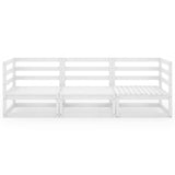 Garden 3-Seater Sofa White Solid Pinewood 3075320