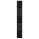 Book Cabinet Room Divider Black 100x24x155 cm Engineered Wood 809198