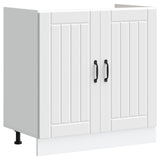 Sink Base Cabinet Lucca 2 pcs White Engineered Wood 3315011
