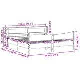 Bed Frame with Headboard 180x200 cm Super King Solid Wood Pine 3306294