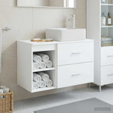 Bathroom Furniture Set 2 pcs White Engineered Wood 3403896