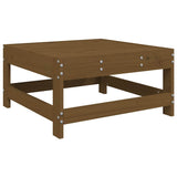 Garden Footstool with Cushion Honey Brown Solid Wood Pine 825558