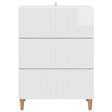 Drawer Cabinet High Gloss White 66 x 34.5 x 90 cm 894609