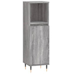 ZNTS 3 Piece Bathroom Cabinet Set Grey Sonoma Engineered Wood 3187787