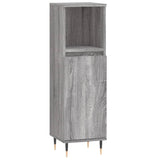 ZNTS 3 Piece Bathroom Cabinet Set Grey Sonoma Engineered Wood 3187787