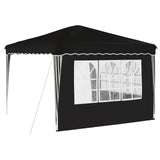 Pop-up Party Tent 288 x 288 x 245 cm Black Oxford Fabric 42019766