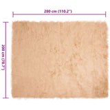 Faux Sheepskin Rug TAFALLA Beige 200 x 280 cm Polyester 42021485