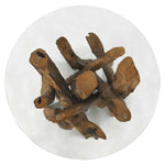 ZNTS Coffee Table Solid Teak Driftwood 60 cm 243473