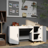 Desk White 140x50x75 cm Engineered Wood 812771