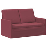 2 Seater Sofa Wine Red 130 x 81 x 82 cm Fabric 42041043