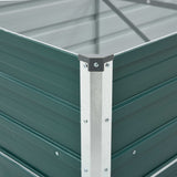 Garden Raised Bed Galvanised Steel 600x80x45 cm Green 47073