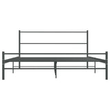 Bed Frame without Mattress Grey Metal 140x200 cm 286494