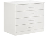 Chest of Drawers, 4 Drawers Storage Cabinet with Metal Rails, Anti-Tip for Playroom, Nursery Room, T3398P344249