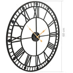 Vintage Wall Clock with Quartz Movement Metal 60 cm XXL 50645