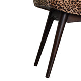 Leopard Print Curved Bench IN1712