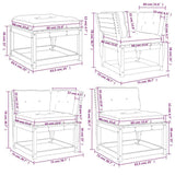 8 Piece Garden Lounge Set with Cushions Solid Wood Pine 3216950